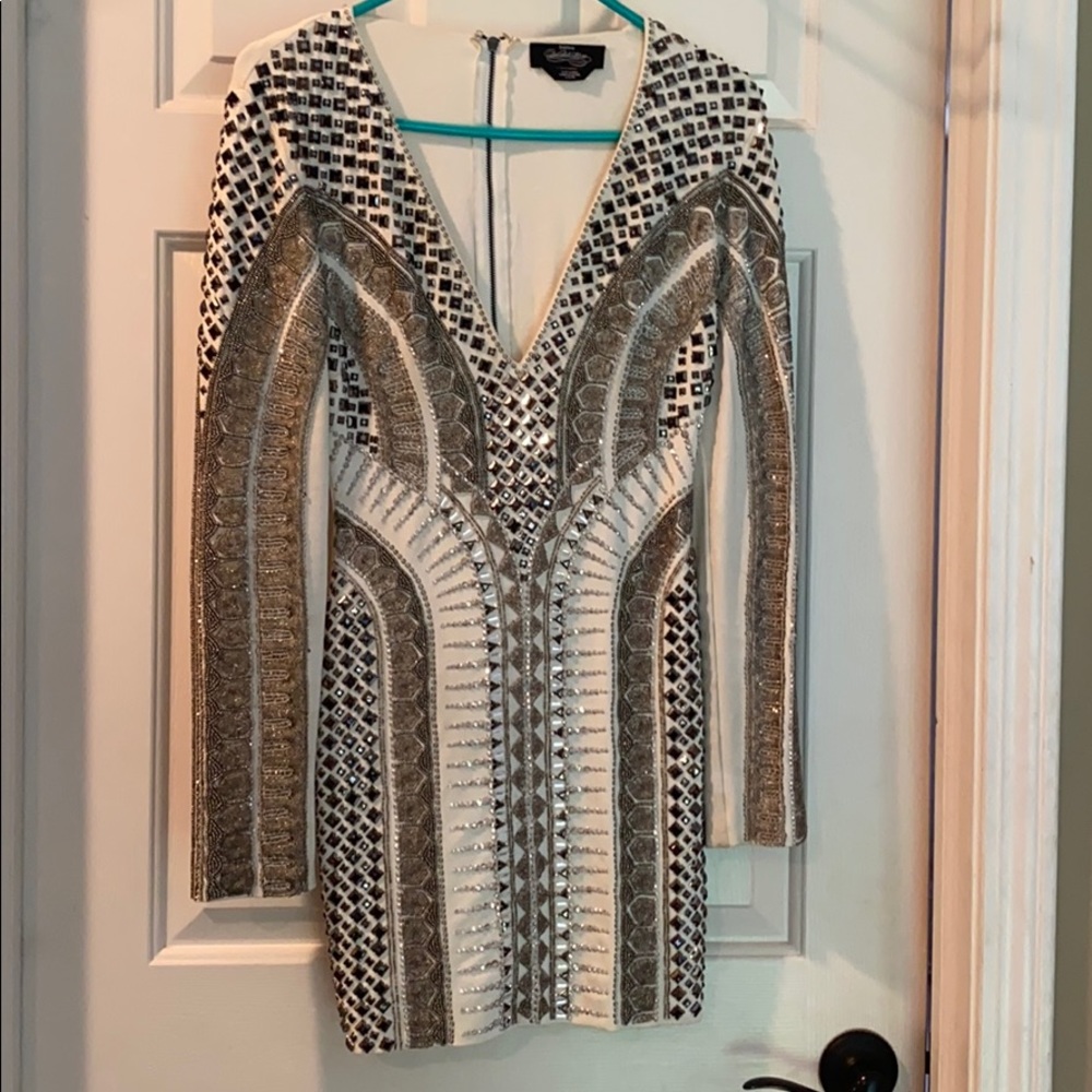 Bebe addiction collection beaded dress